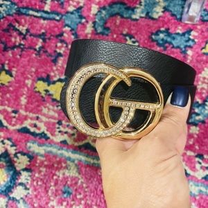 Rhinestone Designer Inspired Belt